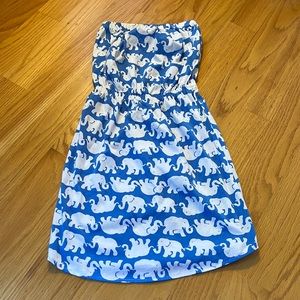 Lilly Pulitzer strapless Windsor dress size XXS Baby blue Tusk in Sun